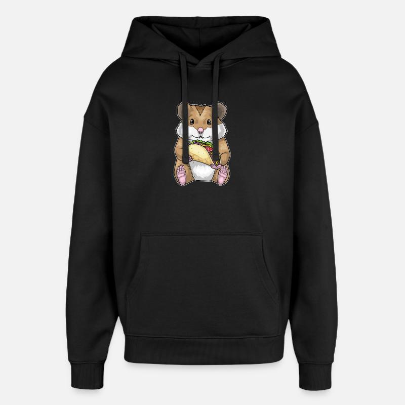 Hamster Taco - Oversized Unisex Hoodie von Stanley/Stella - Schwarz