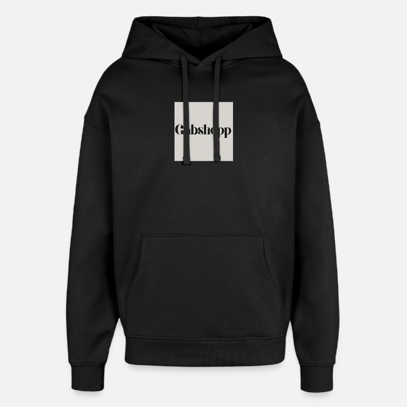 logo - Oversized Unisex Hoodie by Stanley/Stella - black