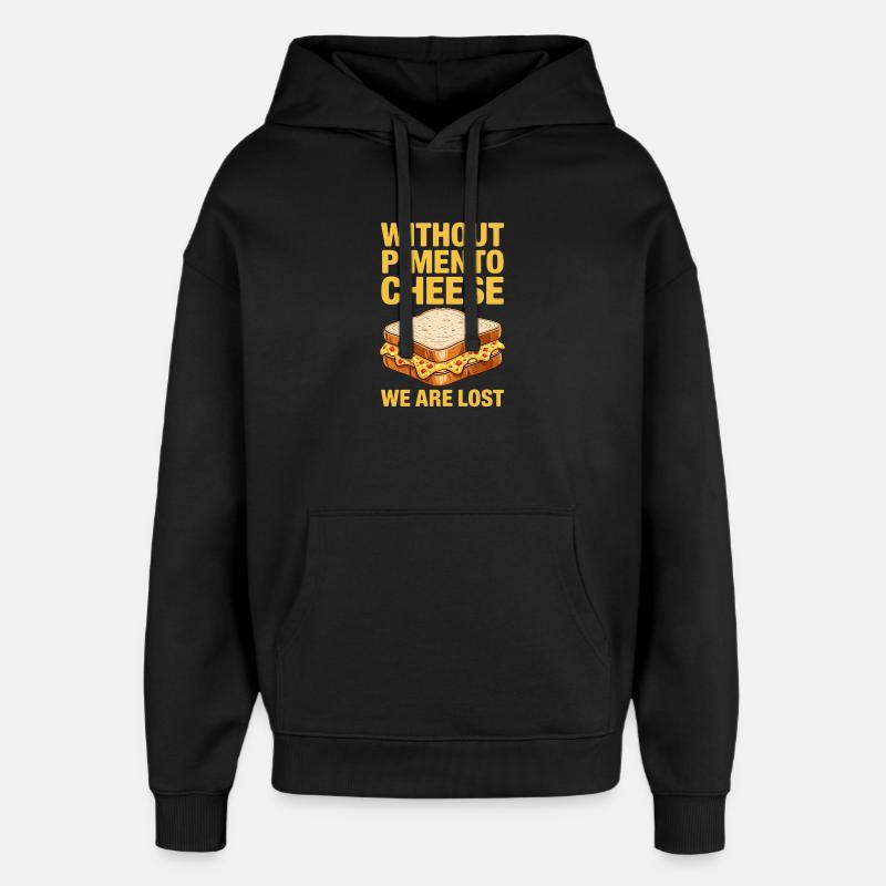Pimento Cheese Sandwich Golf Gift - Oversized Unisex Hoodie by Stanley/Stella - black