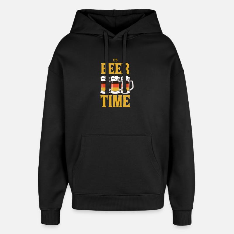 Lustiger Bier Spruch  - Oversized Unisex Hoodie von Stanley/Stella - Schwarz