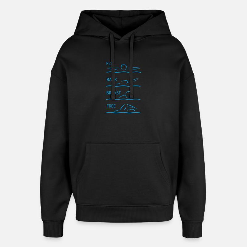 nage - Sweat à capuche unisexe Stanley/Stella Oversized - noir