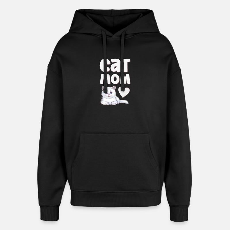 Cat Cats - Oversized Unisex Hoodie by Stanley/Stella - black