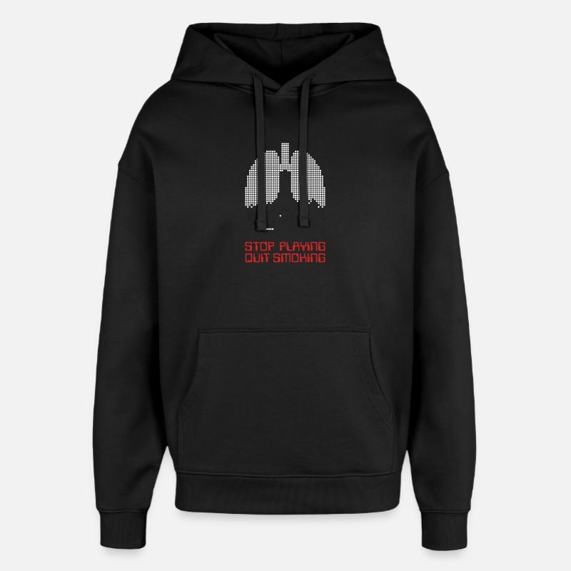 Arrêter de jouer - Sweat à capuche unisexe Stanley/Stella Oversized - noir