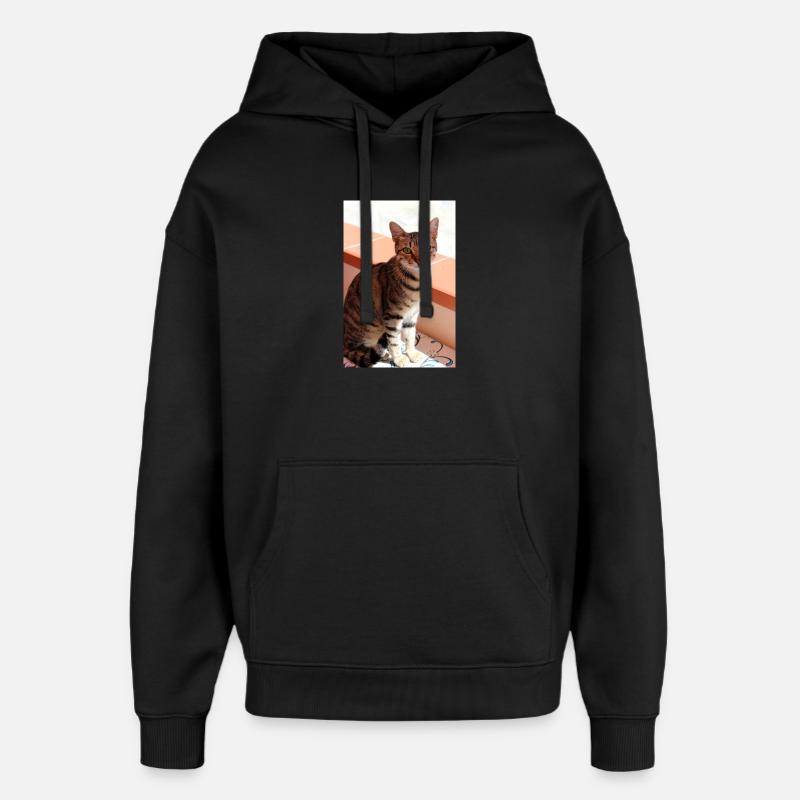 Chaton Chaton - Sweat à capuche unisexe Stanley/Stella Oversized - noir