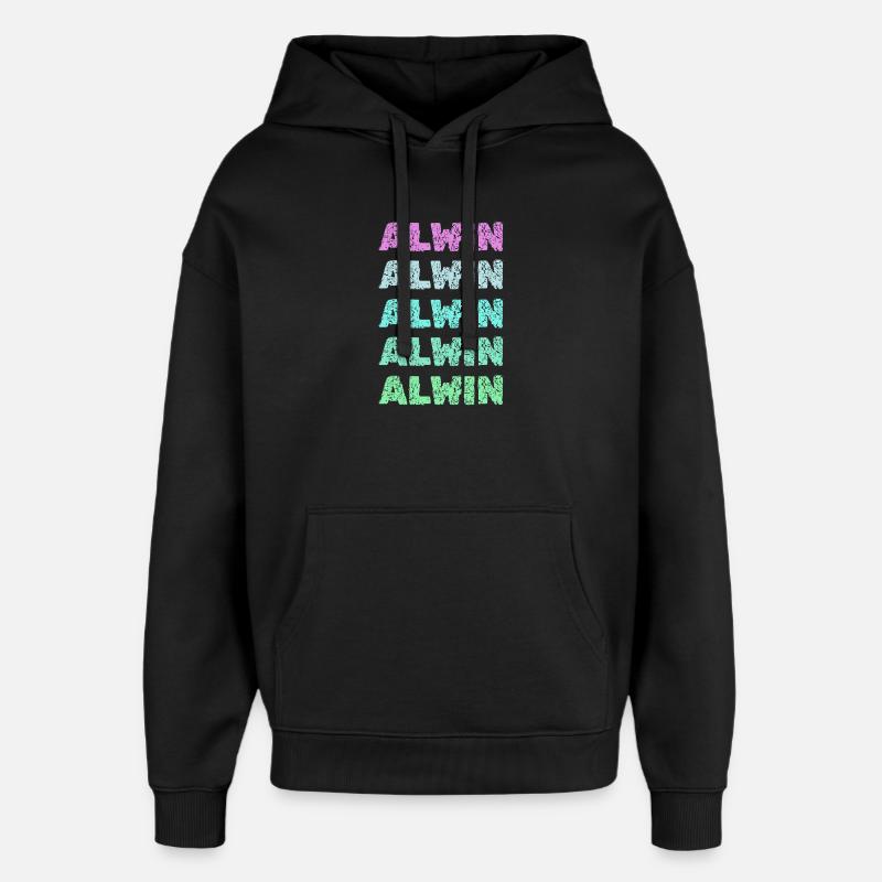 Alwin comme Alwin - Sweat à capuche unisexe Stanley/Stella Oversized - noir