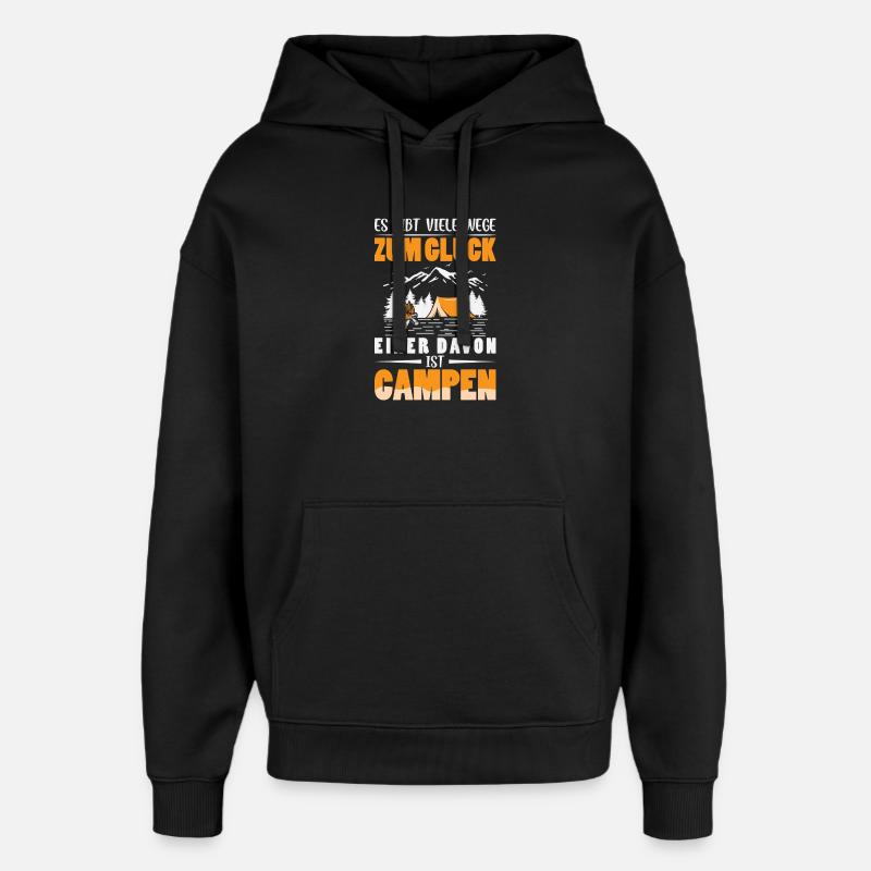 Camper Camping Caravane Dicton - Sweat à capuche unisexe Stanley/Stella Oversized - noir