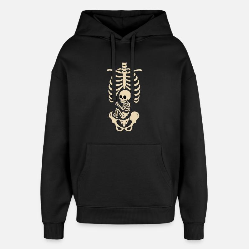 Squelette de maternité - Sweat à capuche unisexe Stanley/Stella Oversized - noir