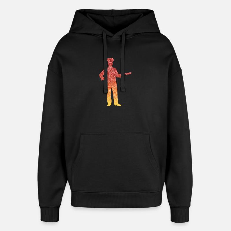 Cuisine Design Cuisiner - Sweat à capuche unisexe Stanley/Stella Oversized - noir