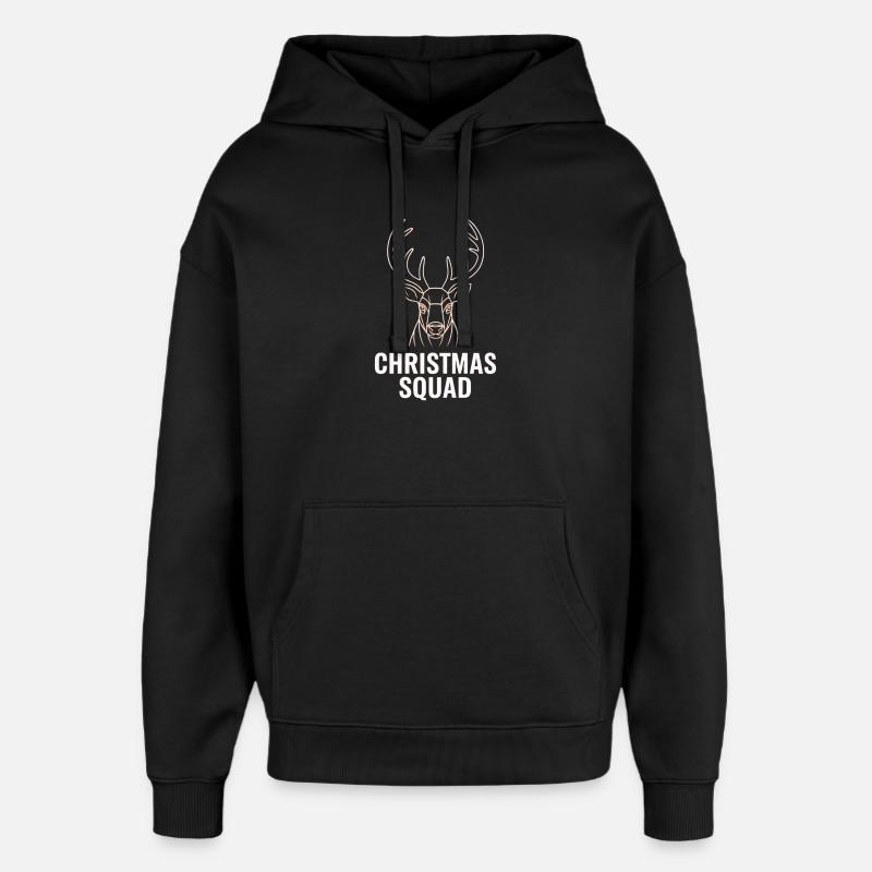 Neon Deer Squad Noël - Sweat à capuche unisexe Stanley/Stella Oversized - noir