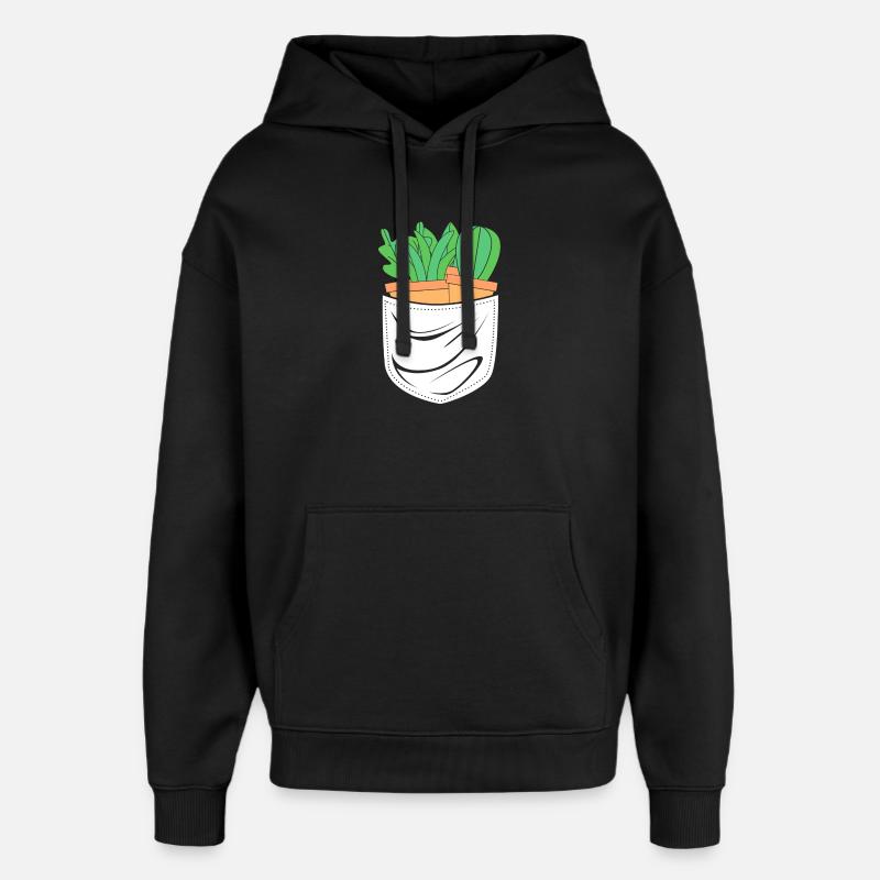 Cactus Plante Cactus - Sweat à capuche unisexe Stanley/Stella Oversized - noir