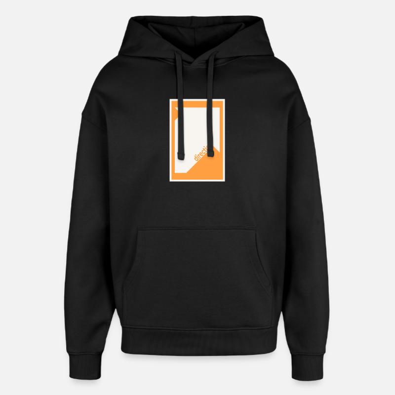Direction Poster Orange – Modern Graphic - Oversized Unisex Hoodie von Stanley/Stella - Schwarz