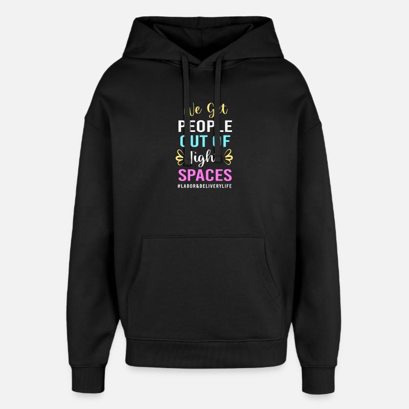 Hebamme Entbindung - Oversized Unisex Hoodie von Stanley/Stella - Schwarz