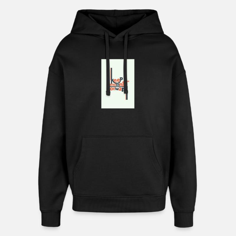 Continuer d’avancer Typographie minimale - Sweat à capuche unisexe Stanley/Stella Oversized - noir