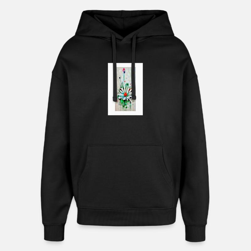 klajgrdajtscwlj - Oversized Unisex Hoodie by Stanley/Stella - black