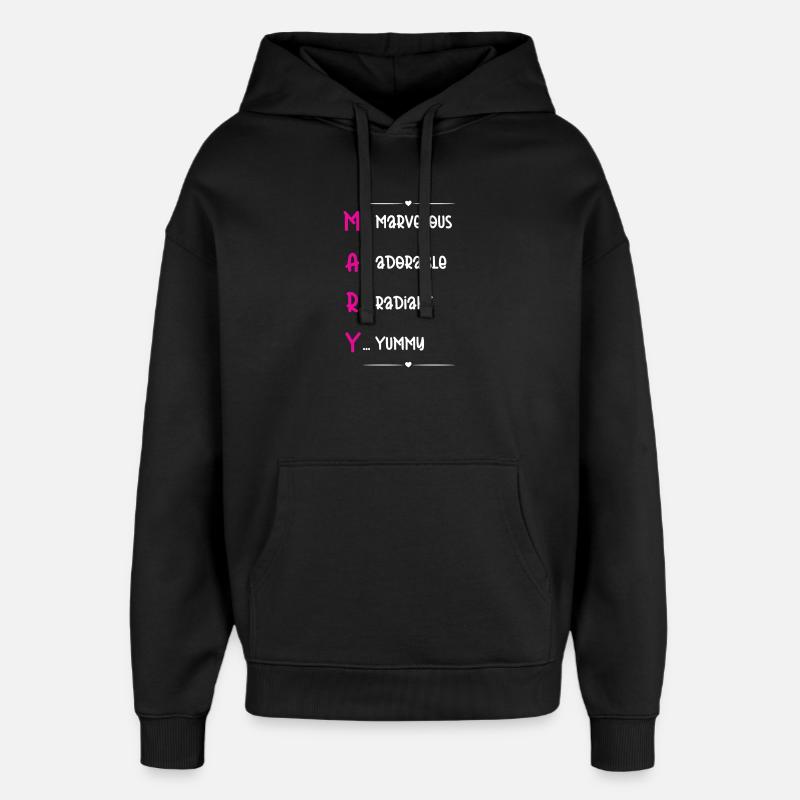 Mary Name Acrostic - Sweat à capuche unisexe Stanley/Stella Oversized - noir