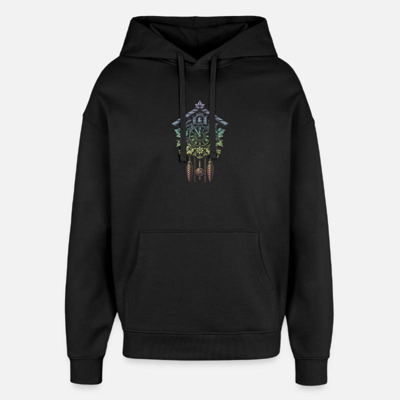 cuckoo clock - Oversized Unisex Hoodie by Stanley/Stella - black