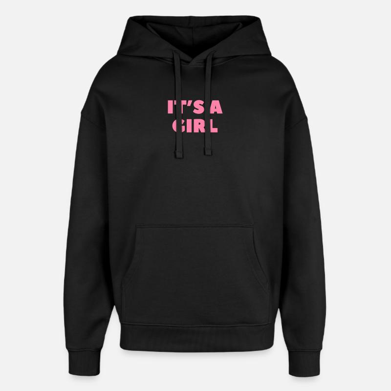 C’est une fille - Sweat à capuche unisexe Stanley/Stella Oversized - noir