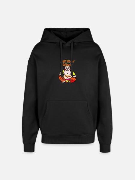 Freedom and Self-Expression Meditation Design - Oversized Unisex Hoodie by Stanley/Stella - black