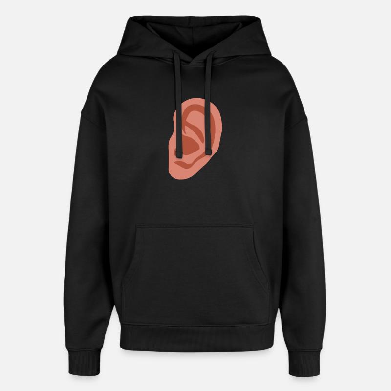 Big ear - Oversized Unisex Hoodie by Stanley/Stella - black