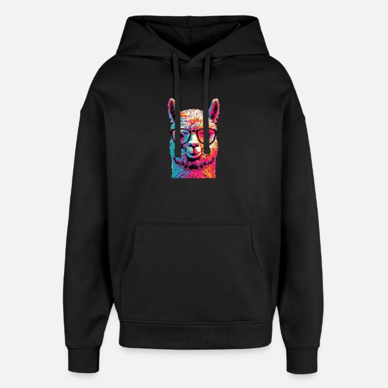 Alpaga - Sweat à capuche unisexe Stanley/Stella Oversized - noir