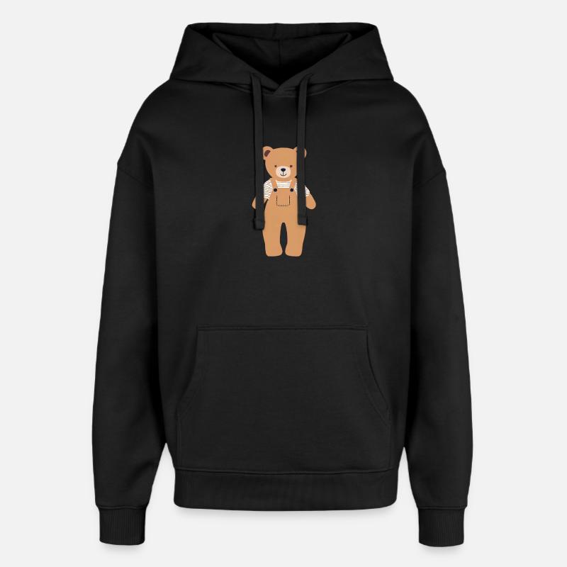 Teddy - Oversized Unisex Hoodie von Stanley/Stella - Schwarz