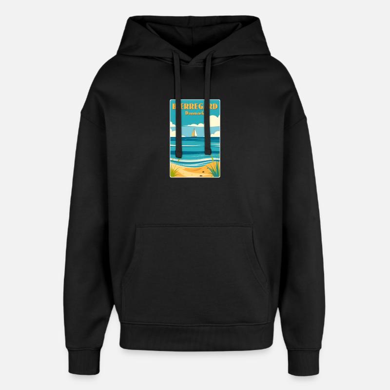 Bjerregard Dänemark - Oversized Unisex Hoodie von Stanley/Stella - Schwarz