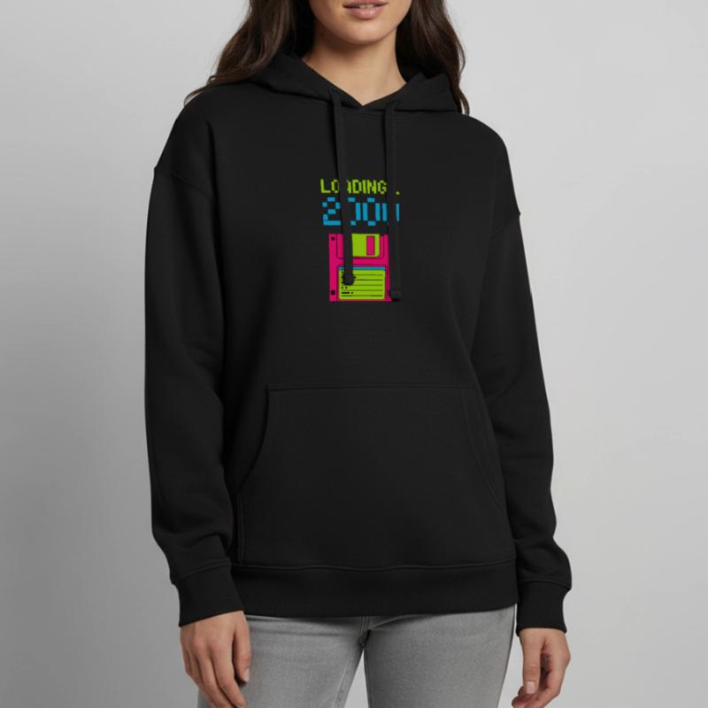 Loading 2000 Disketten-Design Retro Pixel Design Oversized Unisex Hoodie von Stanley/Stella