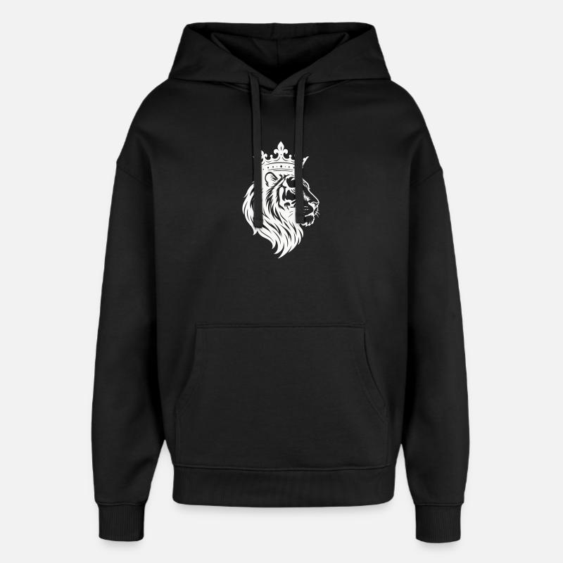 Roi de la Couronne du Lion - Sweat à capuche unisexe Stanley/Stella Oversized - noir