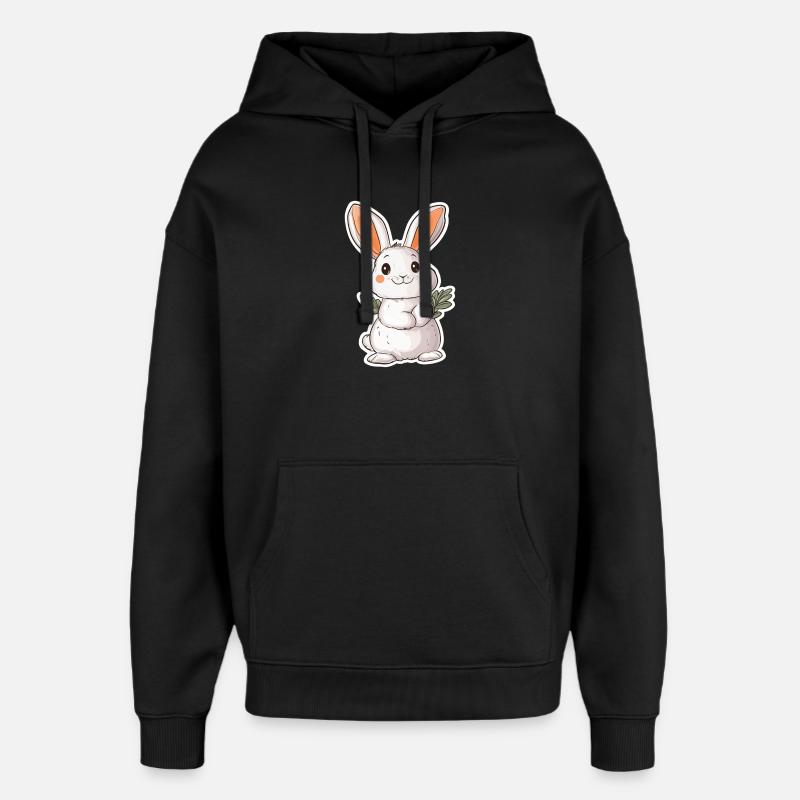 Lièvre - Sweat à capuche unisexe Stanley/Stella Oversized - noir