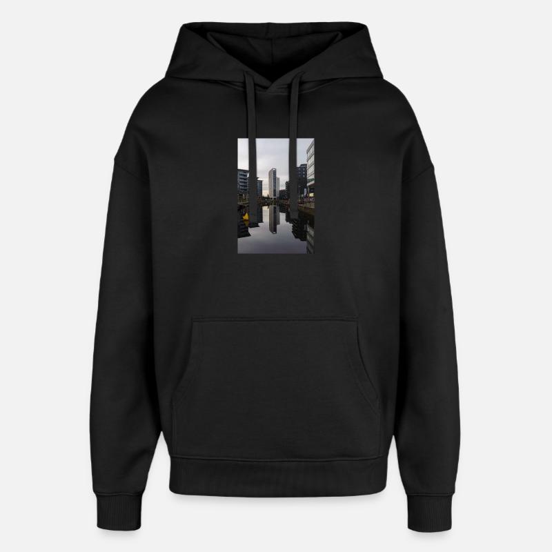 Réflexion urbaine - Sweat à capuche unisexe Stanley/Stella Oversized - noir