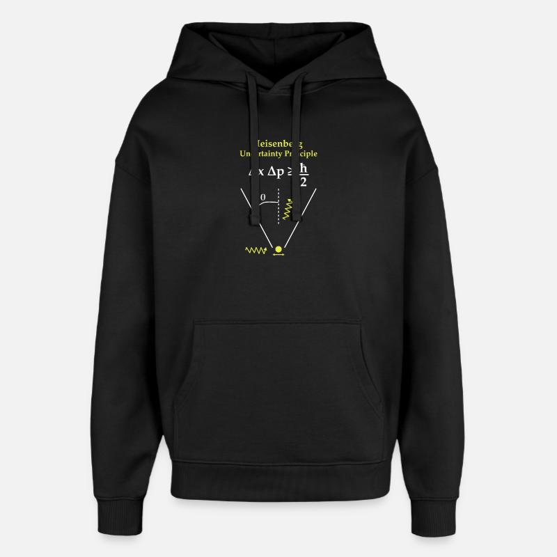  Principe d'incertitude d"Heisenberg  - Sweat à capuche unisexe Stanley/Stella Oversized - noir