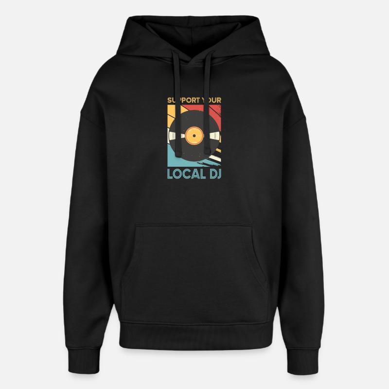 Cadeaux de la tenue DJ - Sweat à capuche unisexe Stanley/Stella Oversized - noir
