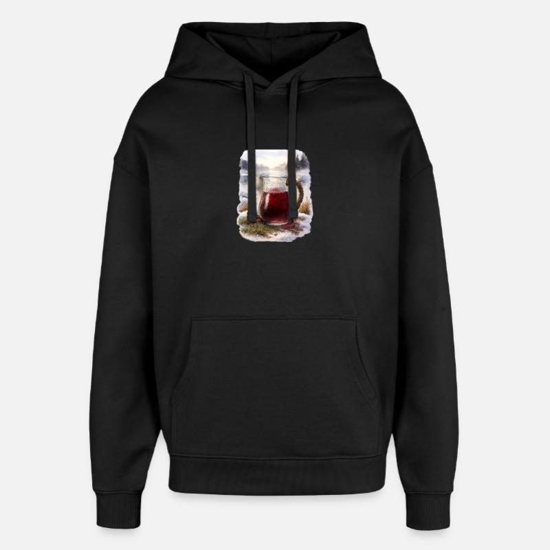 Carafe de Mors d’hiver - Sweat à capuche unisexe Stanley/Stella Oversized - noir
