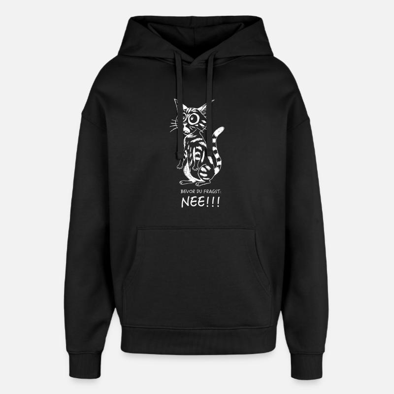 Before you ask... - Oversized Unisex Hoodie by Stanley/Stella - black