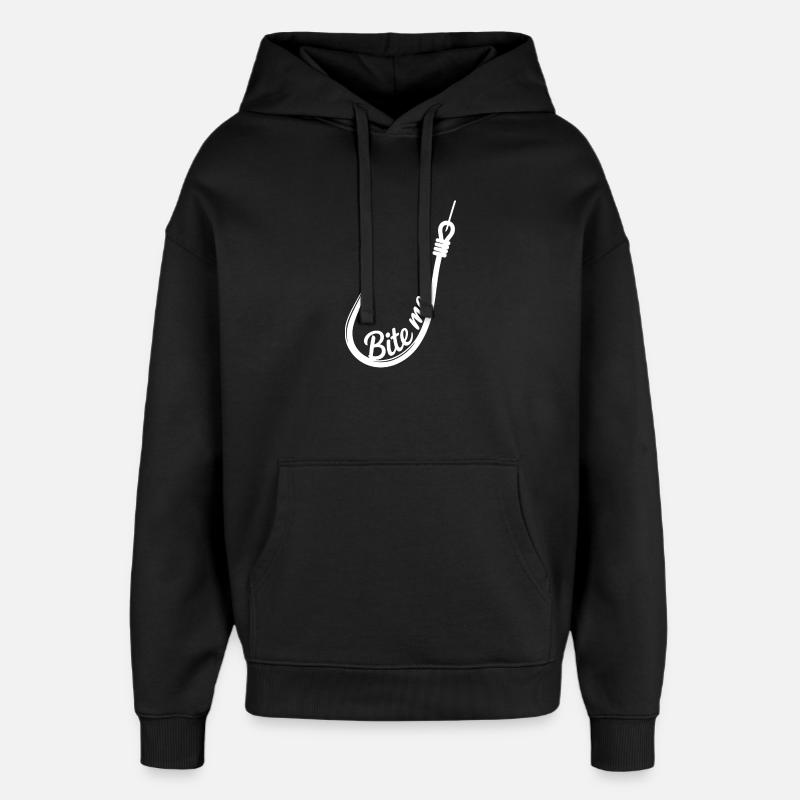 Emblème de l’hameçon à pêche-Me - Sweat à capuche unisexe Stanley/Stella Oversized - noir