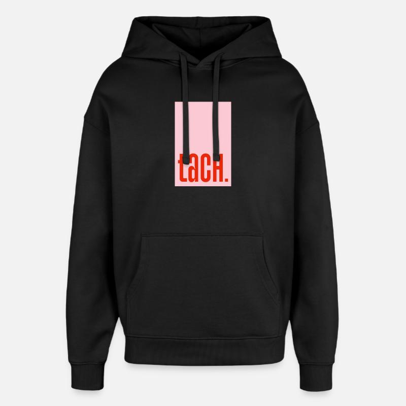 Tachymane - rose rouge - Sweat à capuche unisexe Stanley/Stella Oversized - noir