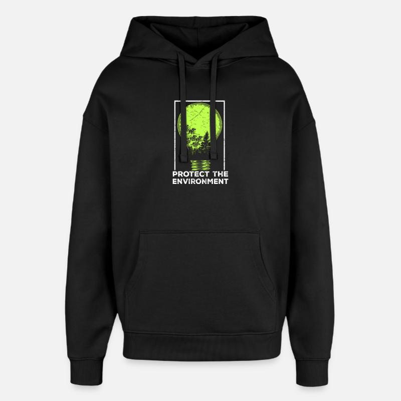 Protect Nature - Oversized Unisex Hoodie von Stanley/Stella - Schwarz
