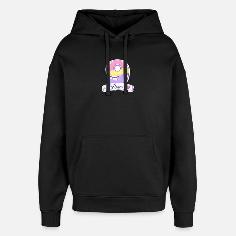 Birthday 9 Pastel personnalisable - Sweat à capuche unisexe Stanley/Stella Oversized - noir