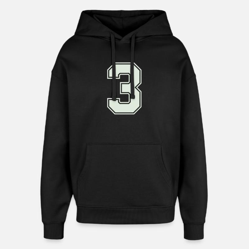 3 - Oversized Unisex Hoodie von Stanley/Stella - Schwarz