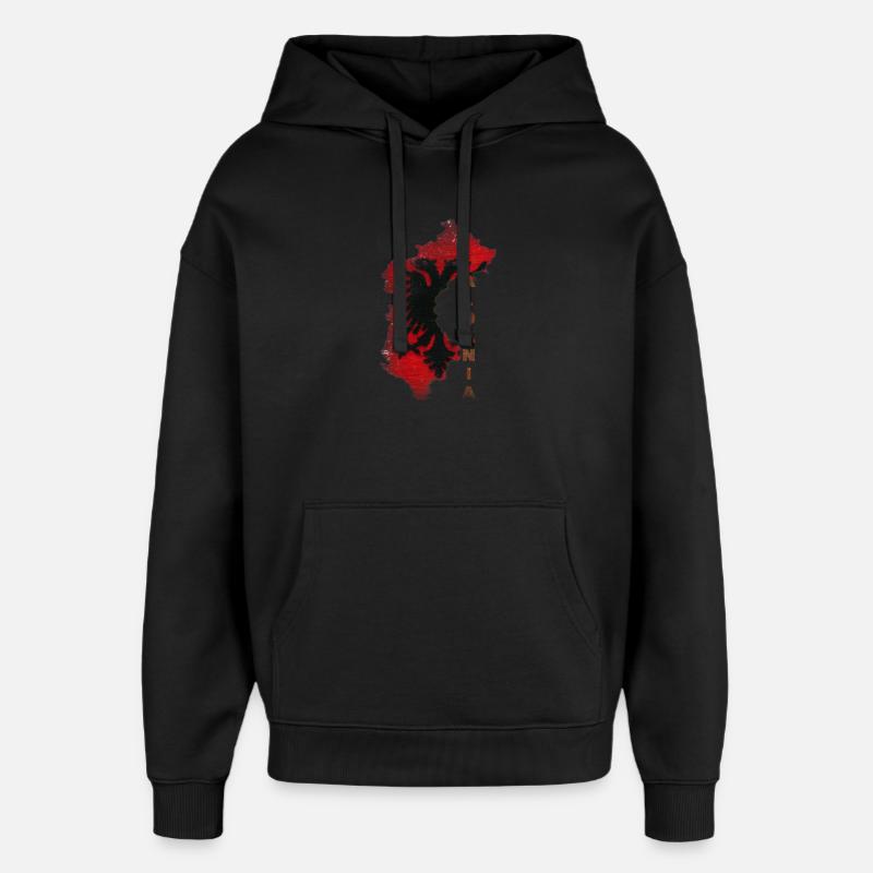Albania - Oversized Unisex Hoodie von Stanley/Stella - Schwarz