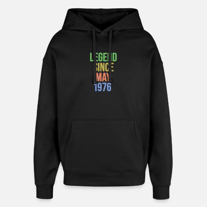 Légende Depuis mai 1976 - Sweat à capuche unisexe Stanley/Stella Oversized - noir