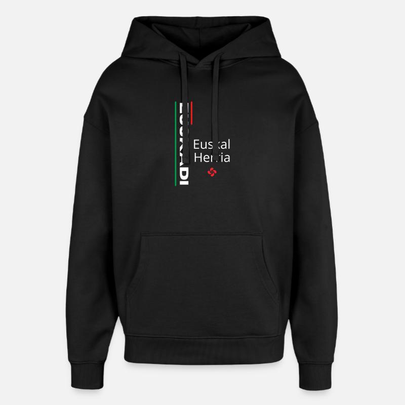 Design motif Euskal Herria vibrante - Sweat à capuche unisexe Stanley/Stella Oversized - noir