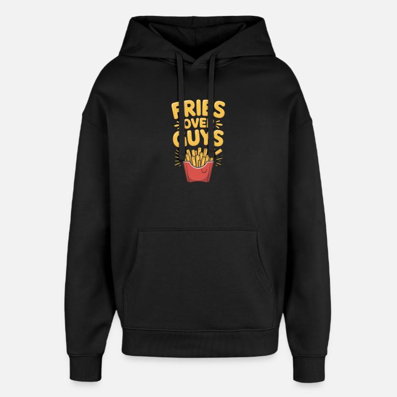 Frites sur les gars - T-shirt féminisme - Sweat à capuche unisexe Stanley/Stella Oversized - noir