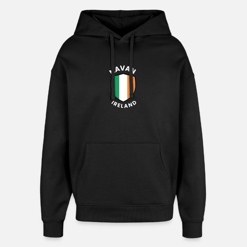 Navaner Schild von Irland - Oversized Unisex Hoodie von Stanley/Stella - Schwarz