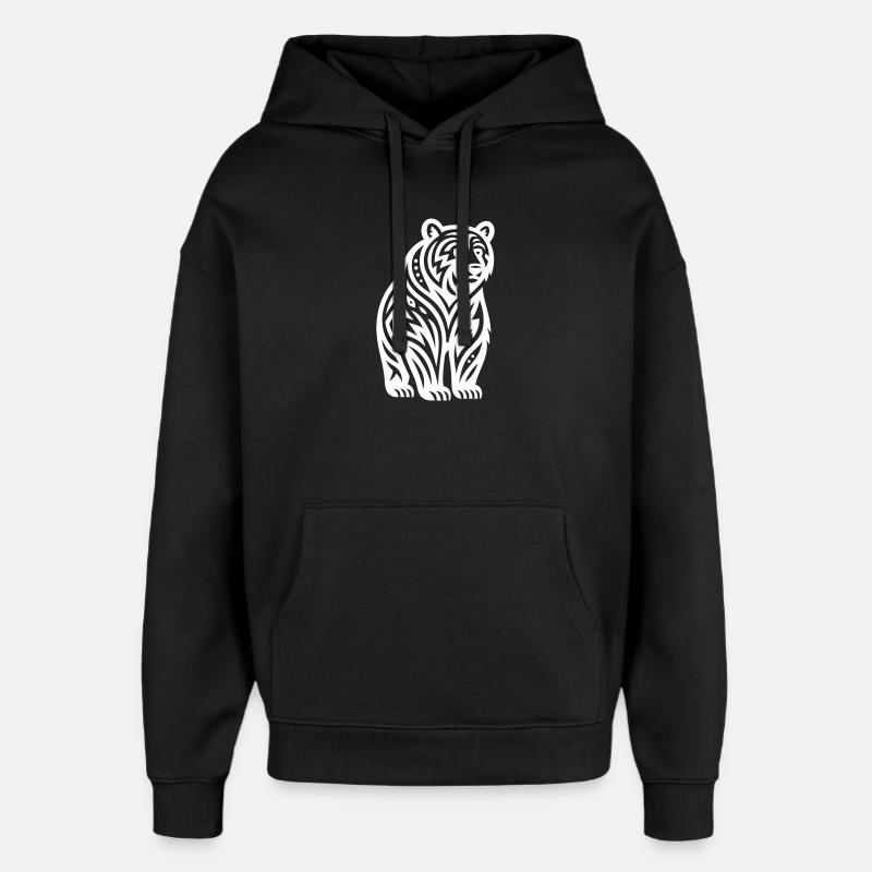 Just a White Bear #2 / JustN-imal - Sweat à capuche unisexe Stanley/Stella Oversized - noir