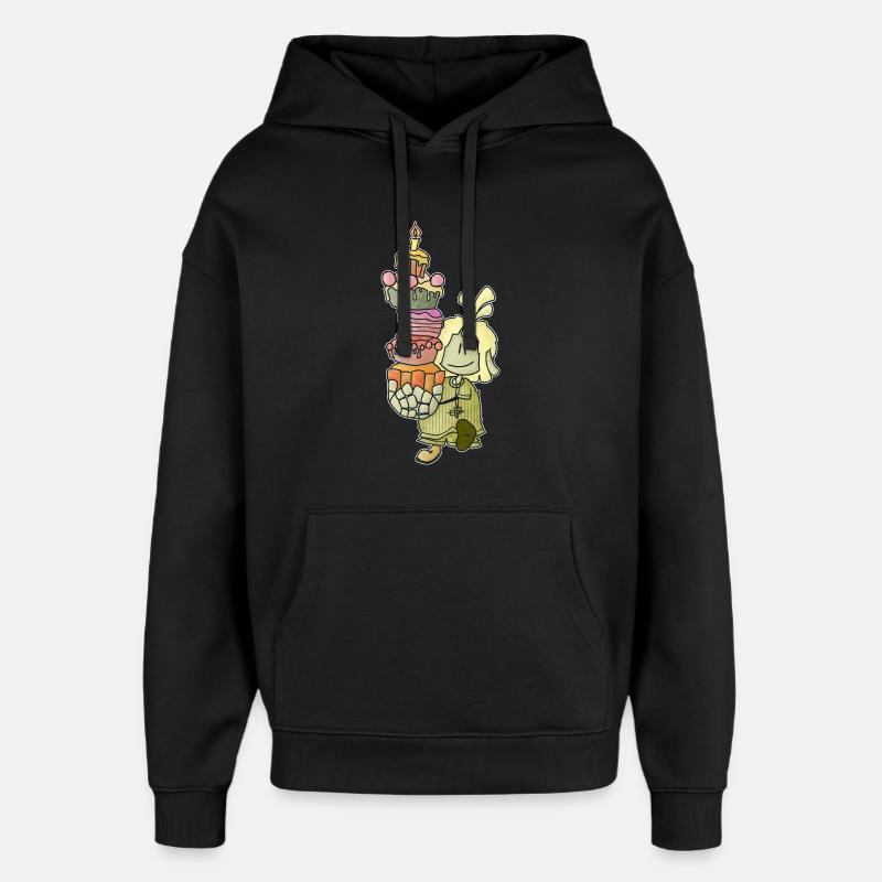 Mael - der Kuchen-Einsatz! / - Oversized Unisex Hoodie von Stanley/Stella - Schwarz