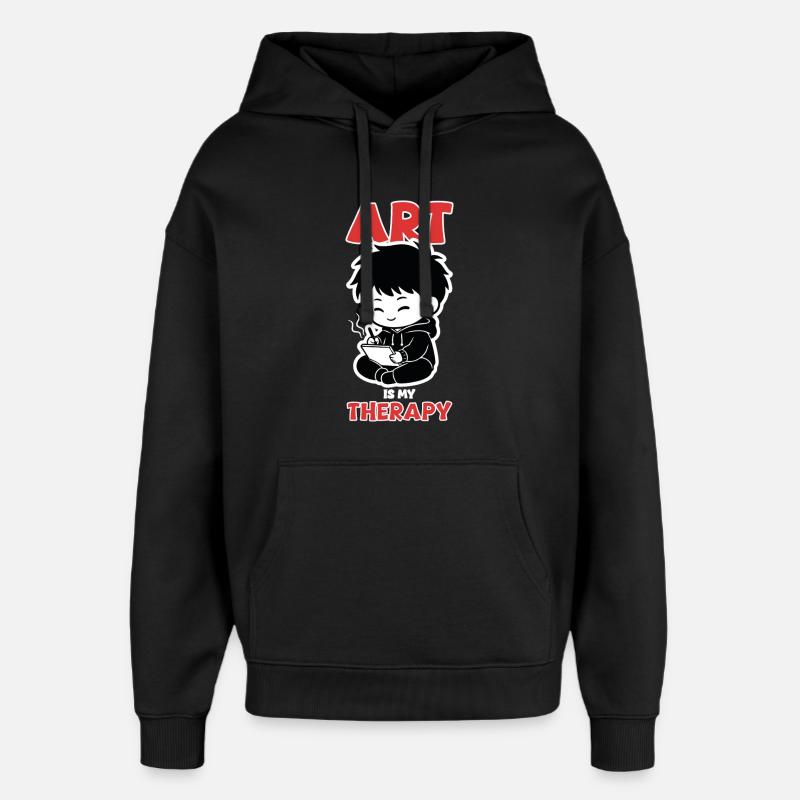 Professional Cloud Tester Manga Zen - Sweat à capuche unisexe Stanley/Stella Oversized - noir