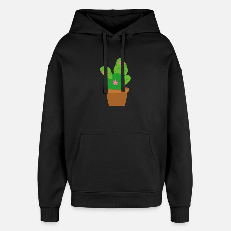cactus - Oversized Unisex Hoodie by Stanley/Stella - black