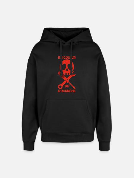 Bricoleur du dimanche (rouge) - Sweat à capuche unisexe Stanley/Stella Oversized - noir