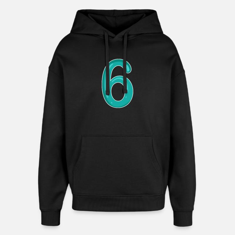 Numéro 6 Numéro - Sweat à capuche unisexe Stanley/Stella Oversized - noir